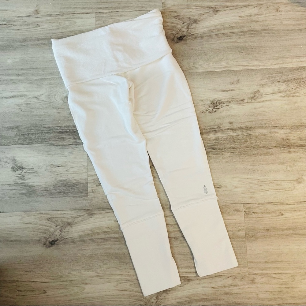 FP MOVEMENT FREE PEOPLE COTTON FOLD-OVER WAIST LEGGINGS LARGE - Picture 6 of 9